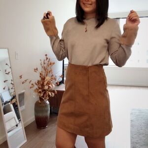 Aritzia Vegan Leather A-Line Skirt